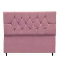 Cabeceira Estofada Cama Box Solteiro 90 Cm Suede Nina Cor:rosê Cabeceira Estofada Cama Box Solteiro 90 Cm Suede Nina Cor:rosê
