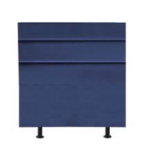Cabeceira Estofada Cama Box Solteiro 90cm Argentina material sintético Azul- MABE MAGAZINE Cabeceira Estofada Cama Box Solteiro 90cm Argentina material sintético Azul- MABE MAGAZINE