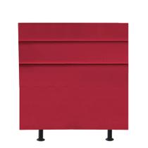 Cabeceira Estofada Cama Box Solteiro 90cm Argentina Suede Vermelho- MABE MAGAZINE Cabeceira Estofada Cama Box Solteiro 90cm Argentina Suede Vermelho- MABE MAGAZINE