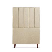 Cabeceira Estofada Cama Box Solteiro Carla 100cm Linho