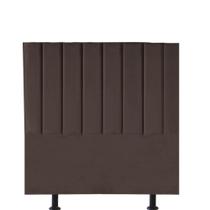 Cabeceira Estofada Cama Box Solteiro Carla 140cm Sued Marrom Cabeceira Estofada Cama Box Solteiro Carla 140cm Sued Marrom