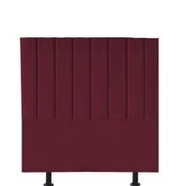 Cabeceira Estofada Cama Box Solteiro Carla 90cm Suede Bordô Cabeceira Estofada Cama Box Solteiro Carla 90cm Suede Bordô