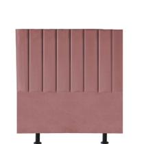 Cabeceira Estofada Cama Box Solteiro Carla 90cm Suede Rose Cabeceira Estofada Cama Box Solteiro Carla 90cm Suede Rose
