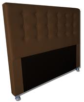 Cabeceira estofada cama box solteiro para quarto Bete 110 cm Marrom Claro-Anchar Estofados