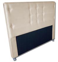 Cabeceira estofada cama box viúva para quarto Bianca 120 cm Bege -Anchar Estofados