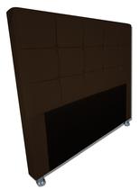 Cabeceira estofada cama box viúva para quarto Katherine 120 cm Marrom Café-Anchar Estofados