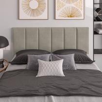Cabeceira Estofada Cama Casal Box 1,40 Victoria Marfim-Cal Moveis