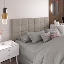 Cabeceira Estofada Cama Casal Box Bia Marfim-Cal Moveis