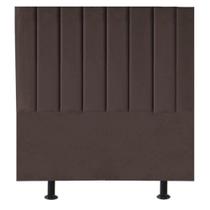 Cabeceira Estofada Cama Casal Queen Size 160 Cm Alice Suede Marrom