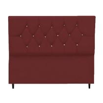 Cabeceira Estofada Cama Casal Queen Size 160 Cm Suede Dubai bordô Cabeceira Estofada Cama Casal Queen Size 160 Cm Suede Dubai bordô