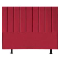 Cabeceira Estofada Cama Casal Queen Size 160 Cm Taís Suede vermelho Cabeceira Estofada Cama Casal Queen Size 160 Cm Taís Suede vermelho