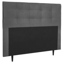 Cabeceira Estofada Cama King 195 Cm Lorena Suede Cinza Cabeceira Estofada Cama King 195 Cm Lorena Suede Cinza