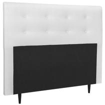 Cabeceira Estofada Cama Queen 160 cm Helena material sintético Branco
