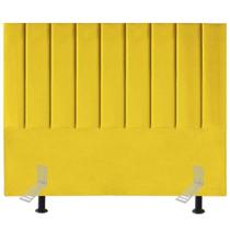 Cabeceira Estofada Cama Queen 160 Cm Luísa Suede E Frame Cor:amarelo Cabeceira Estofada Cama Queen 160 Cm Luísa Suede E Frame Cor:amarelo