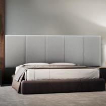 Cabeceira Estofada Cama Queen Bege Mude