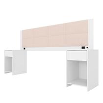 Cabeceira Estofada Cama Queen Diamond C/led Bco/bouclé Off White - M.a Cabeceira Estofada Cama Queen Diamond C/led Bco/bouclé Off White - M.a