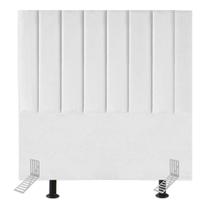 Cabeceira Estofada Cama Solteiro 100 Cm Luísa material sintético E Frame branco