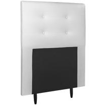 Cabeceira Estofada Cama Solteiro 90 cm Helena material sintético Branco Cabeceira Estofada Cama Solteiro 90 cm Helena material sintético Branco