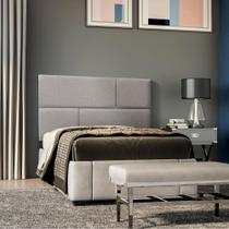 Cabeceira Estofada Cama Solteiro Bege Mude