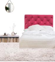 Cabeceira Estofada Capri Captonê Veludo Vinho -Box Solteiro
