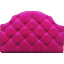 Cabeceira Estofada Captonê Deluxe Veludo Rosa Pink Solteiro - Captonê Design