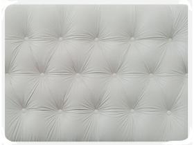Cabeceira Estofada Captonê Glamour Reta material sintético Branco