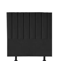 Cabeceira Estofada Carla 100cm Solteiro Para Cama Colchão Box Quarto Suede Preto - Aurora Line Cabeceira Estofada Carla 100cm Solteiro Para Cama Colchão Box Quarto Suede Preto - Aurora Line