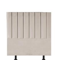 Cabeceira Estofada Carla 90cm Solteiro Para Cama Colchão Box Quarto material sintético Bege - Aurora Line