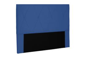 Cabeceira estofada casal 140cm aquilla azul marinho