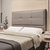 Cabeceira Estofada Casal 140cm material sintético Monte Carlo Dobuê
