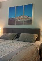 Cabeceira Estofada Casal 6 Blocos Não é Segredo Linho Marrom