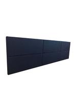 Cabeceira Estofada Casal 6 Blocos Não é Segredo Suede Liso Azul Marinho 140x60