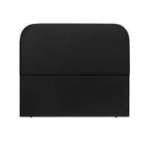 Cabeceira Estofada Casal Alana 140cm material sintético Preto