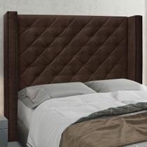 Cabeceira Estofada Casal Alteza Fixação no Box MDF Suede Café Abmaza Cabeceira Estofada Casal Alteza Fixação no Box MDF Suede Café Abmaza