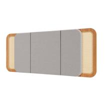 Cabeceira Estofada Casal Curva com detalhes em Tela Natural 170x70cm TW199 Dalla Costa Cabeceira Estofada Casal Curva com detalhes em Tela Natural 170x70cm TW199 Dalla Costa