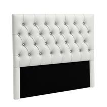 Cabeceira Estofada Casal Luna Nature Branco 138x136 Cabeceira Estofada Casal Luna Nature Branco 138x136