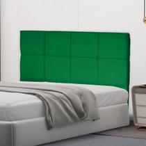 Cabeceira Estofada Casal Para Cama Box 140 cm Verde Carol Mafer