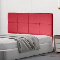 Cabeceira Estofada Casal Para Cama Box 140 cm Vermelho Carol Mafer