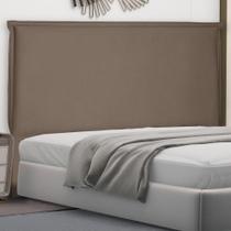 Cabeceira Estofada Casal Veneza no Box MDF Suede Caramelo Abmaza