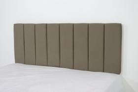 Cabeceira Estofada Casal Vertically 140x60cm Cor Marrom Claro - Elegância e Qualidade Para o Seu Lar