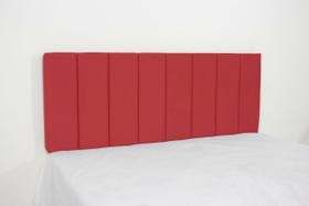 Cabeceira Estofada Casal Vertically de 140x60cm Na Cor Vermelha - Qualidade e Conforto para o Seu Lar