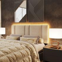 Cabeceira Estofada com LED Queen 160 Luxo