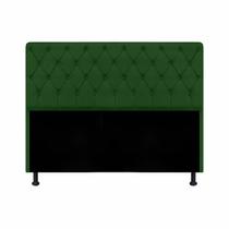 Cabeceira Estofada Cristal Casal Queen 160cm Suede Verde - AM Interiores