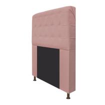 Cabeceira Estofada Dama 160 cm Queen Size Com Botonê Suede Rosê - KDAcanto Móveis