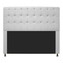 Cabeceira Estofada Dama 195 cm King Size Com Strass Corano Branco - ADJ Decor