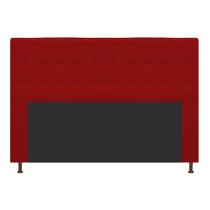 Cabeceira Estofada Dama 195cm para Cama King Size Botonê Suede Vermelho - Damaffê Móveis