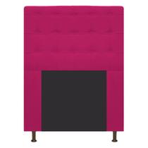 Cabeceira Estofada Dama 90 cm para Cama Solteiro com Botonê Suede Pink