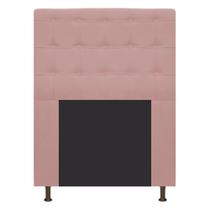 Cabeceira Estofada Dama 90cm para Cama Solteiro Botonê Suede Rose Gold - Damaffê Móveis