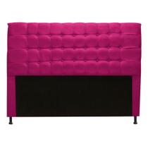 Cabeceira Estofada Dama Botonê para Cama Box 140cm Casal Suede Pink