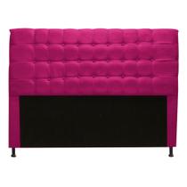 Cabeceira Estofada Dama Botonê para Cama Box 195cm King Size material sintético Pink - DAMAFFE MÓVEIS